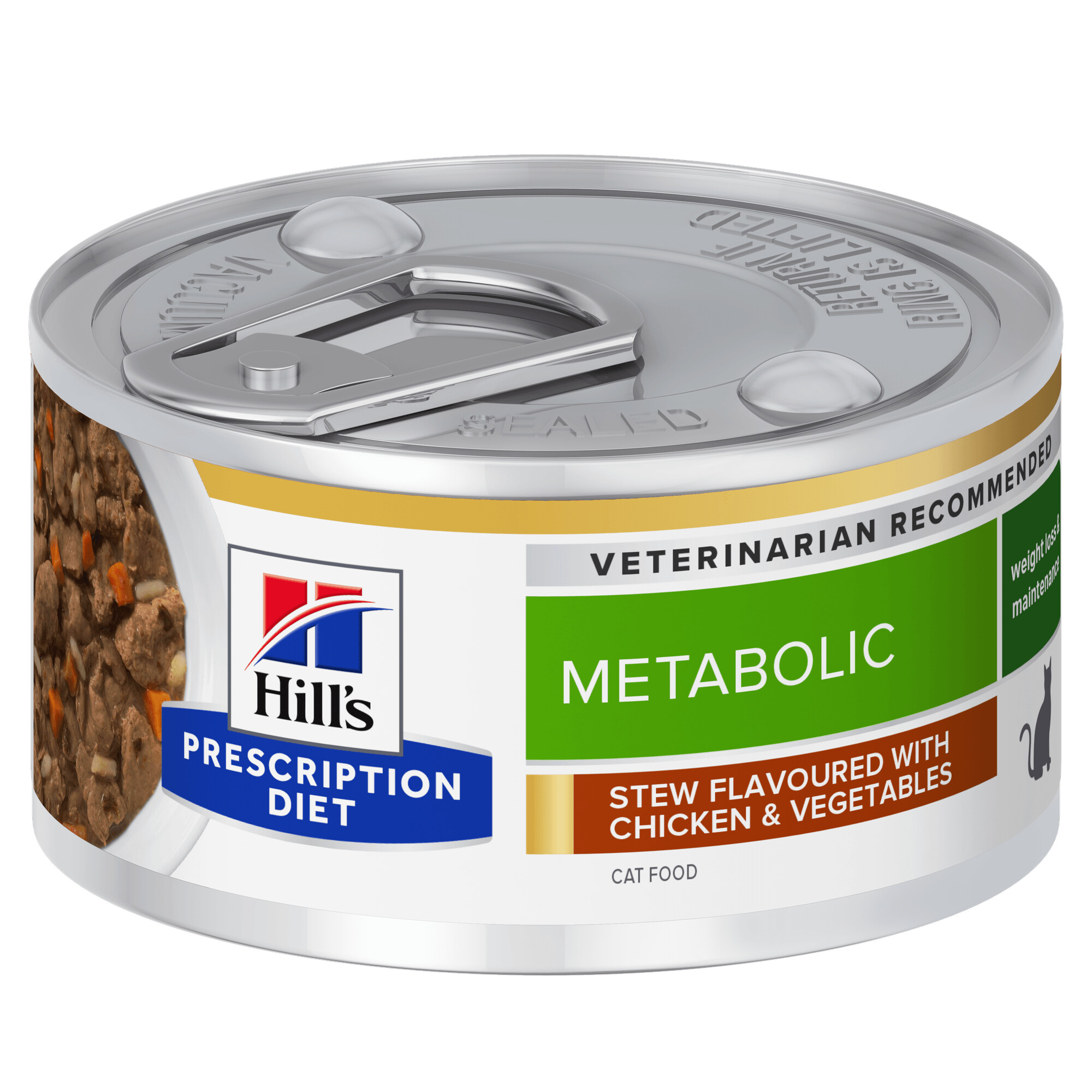 Hill's Prescription Diet Metabolic Weight Management Stew Cat Food 24x82g Can