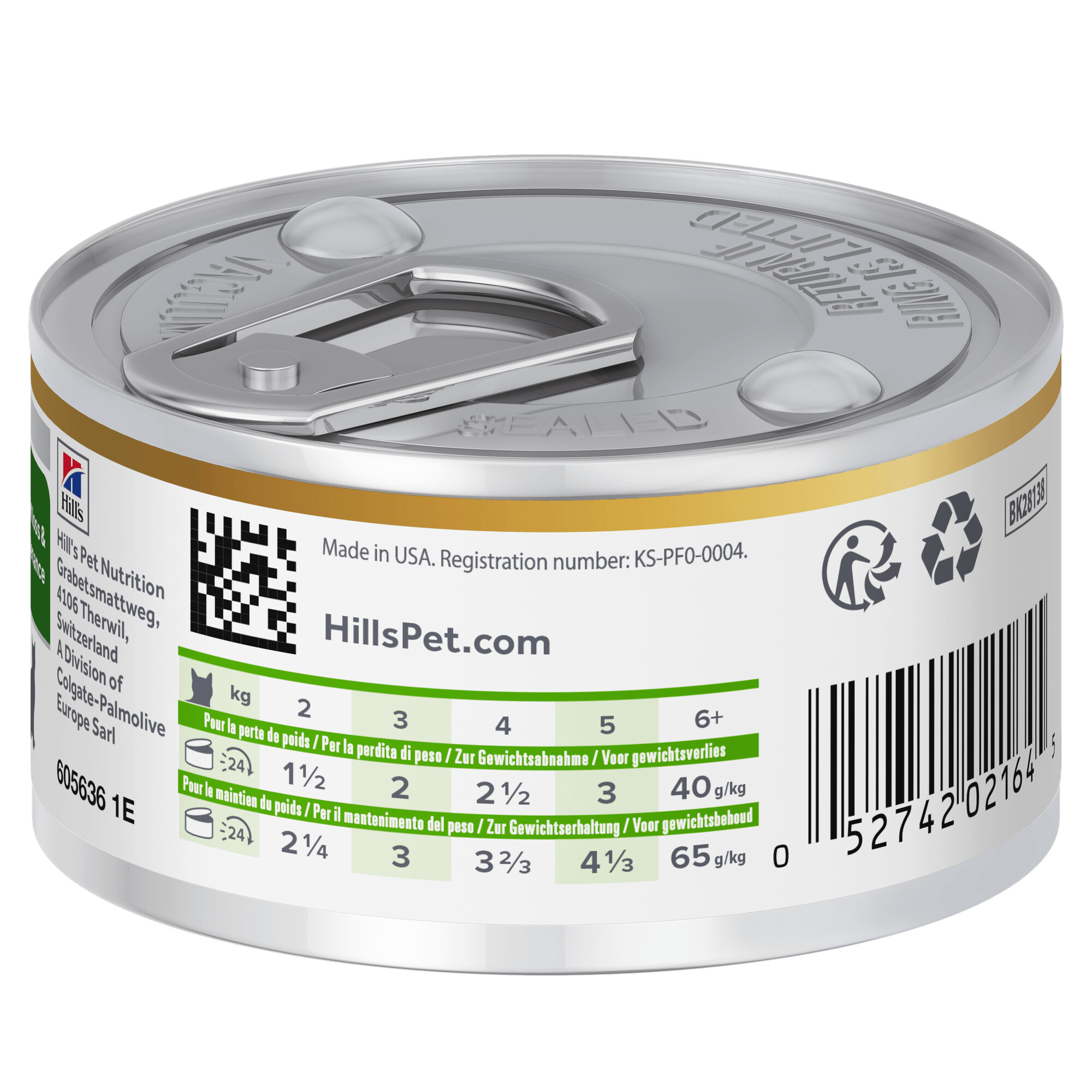 Hill's Prescription Diet Metabolic Weight Management Stew Cat Food 24x82g Can