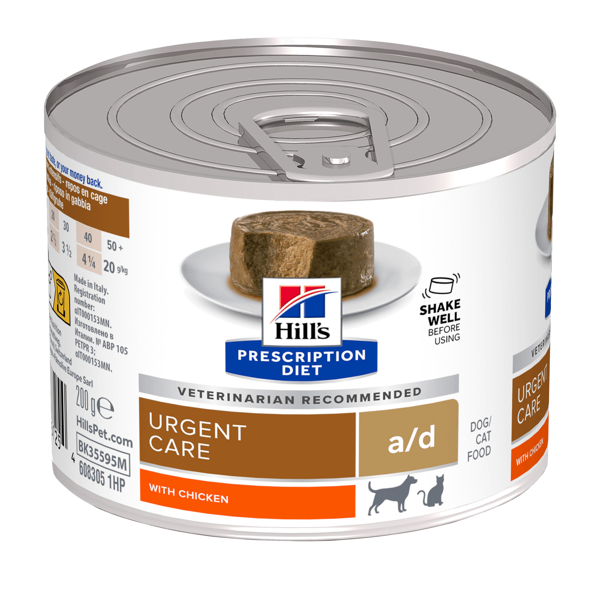 Hill's Prescription Diet a/d Restorative Care Wet Dog & Cat Food 12x200g Can