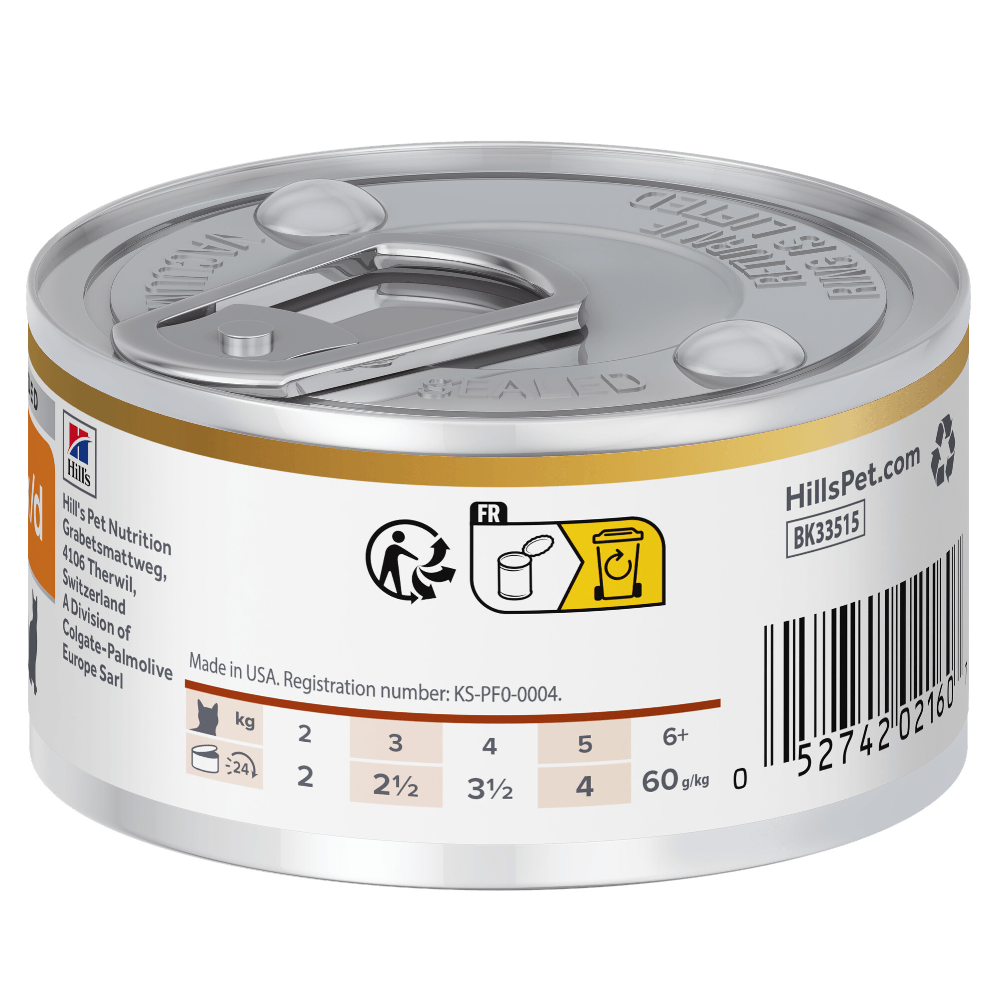 Hill's Prescription Diet k/d Kidney Care Stew Cat Food 24x82g Can