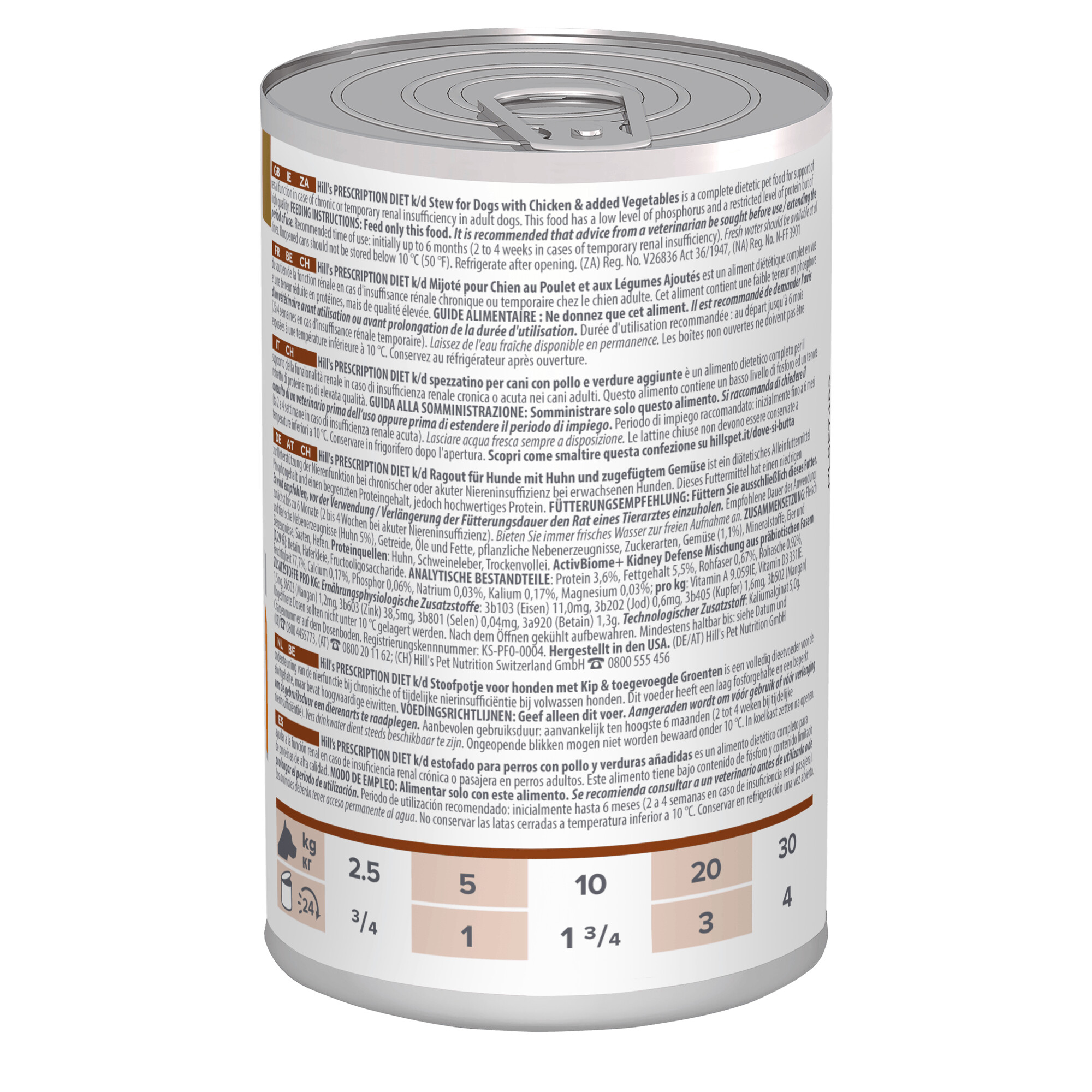 Hill's Prescription Diet k/d Kidney Care Stew Dog Food 12x354g Can