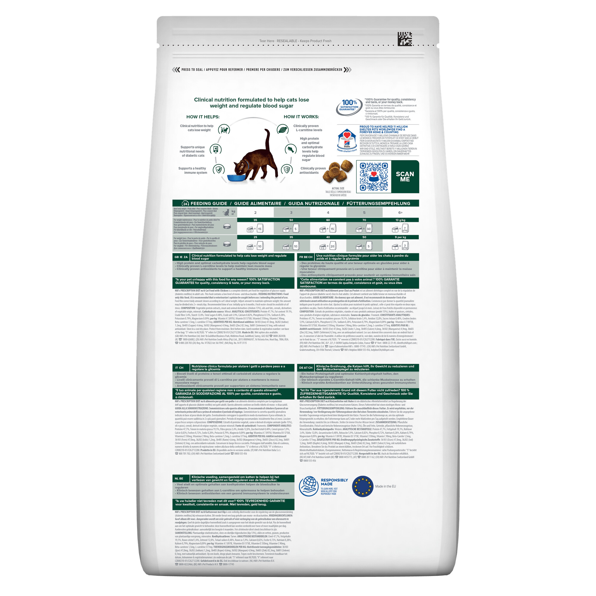 Hill's Prescription Diet m/d Diabetes Care Dry Cat Food 3kg