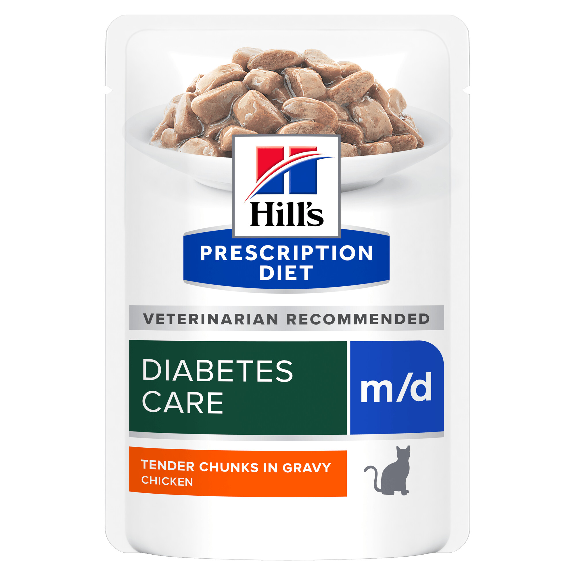 Hill's Prescription Diet m/d Diabetes Care Wet Cat Food 12x85g Pouch