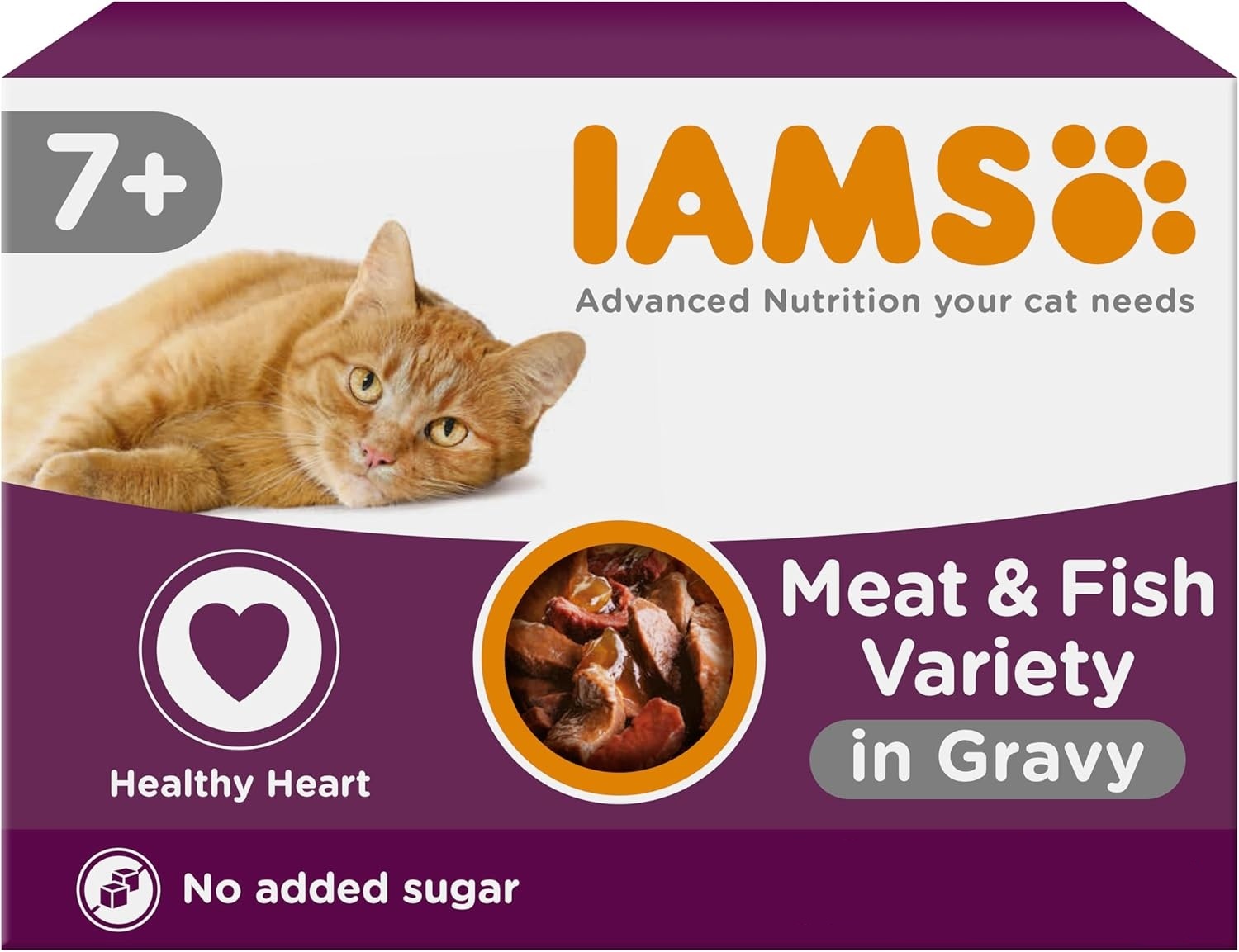 IAMS Delights Cat Pouch Senior In Gravy 12 x85g x 2