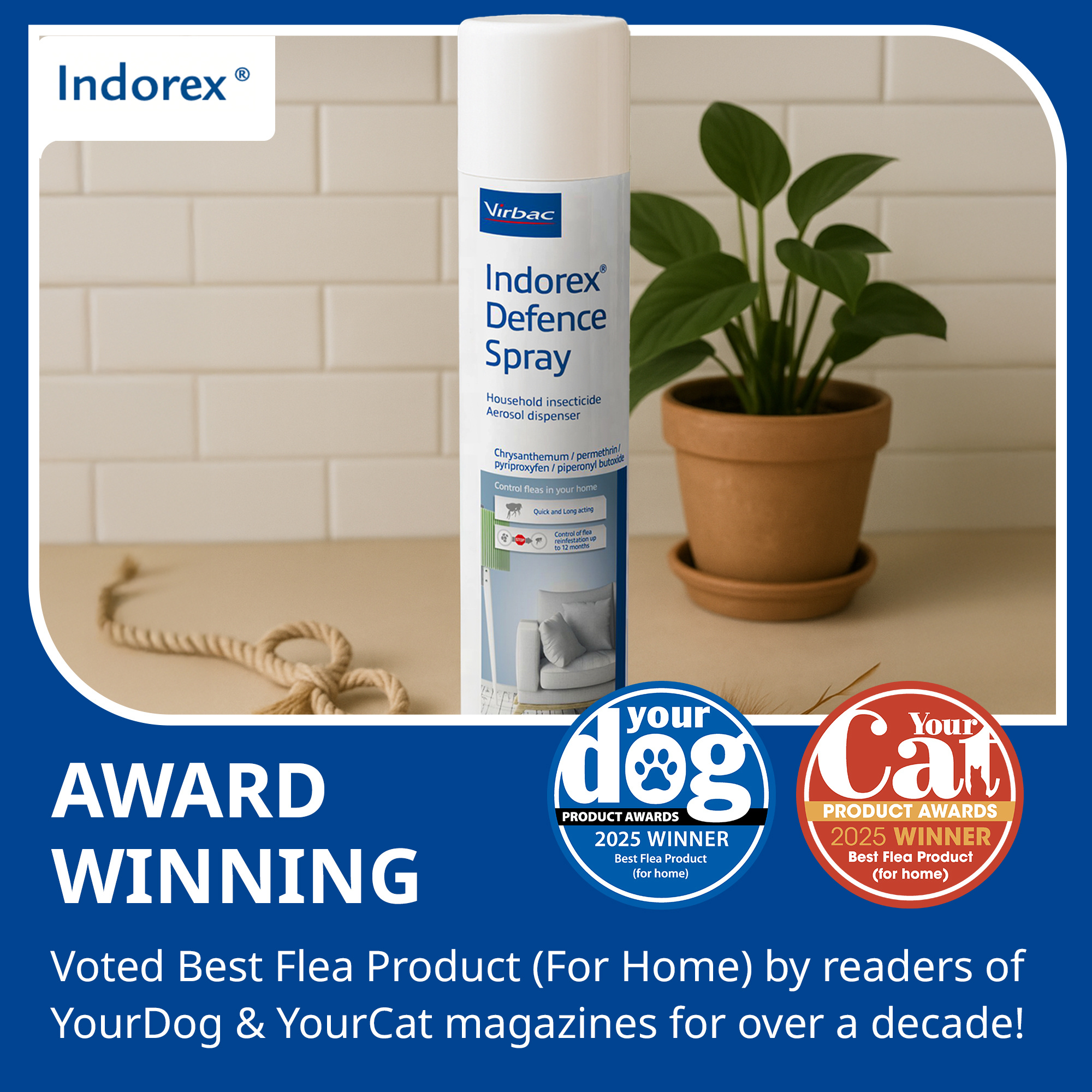 Indorex Defence Household Flea Spray 