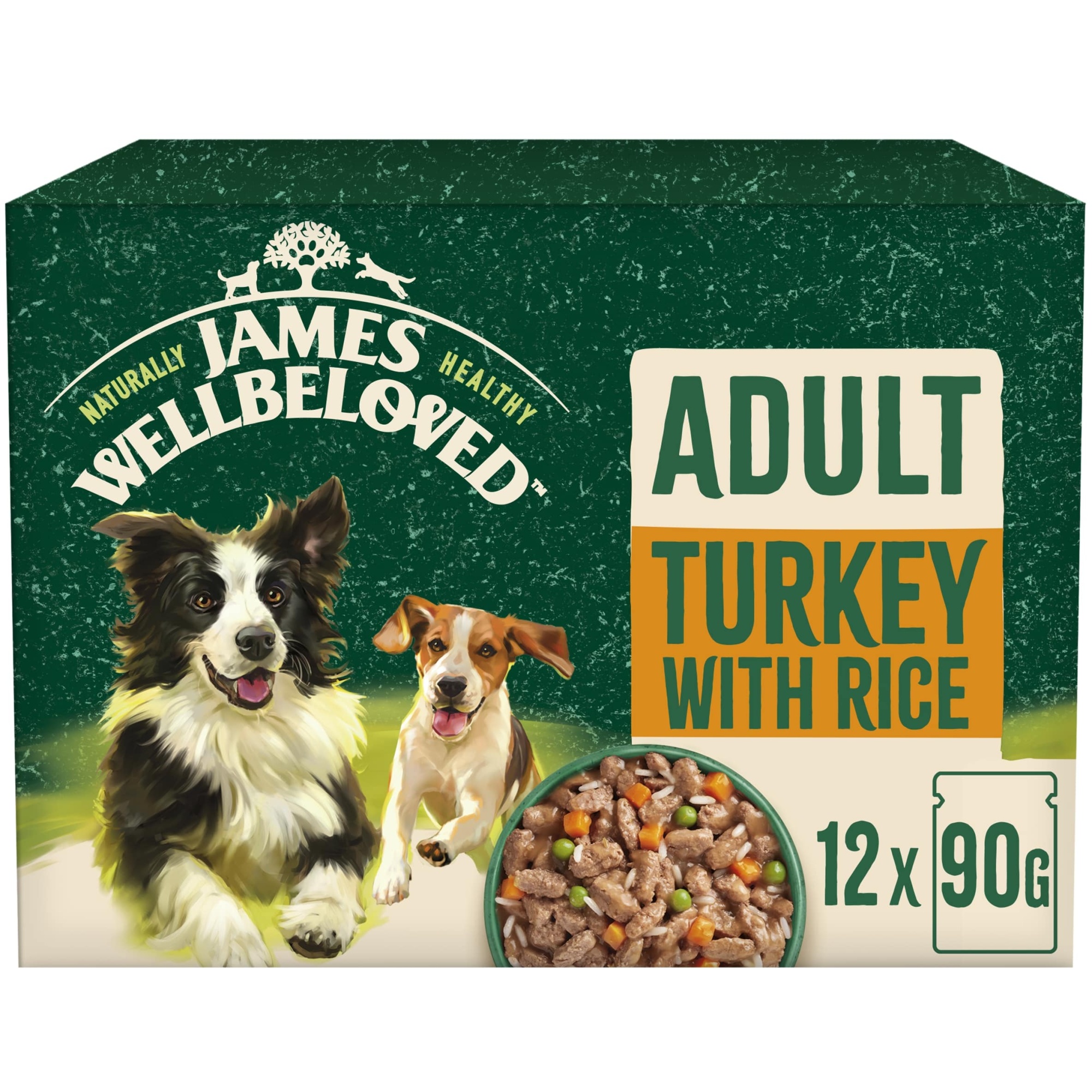 James Wellbeloved Adult Turkey in Gravy Pouch 12 x 90g Multipack