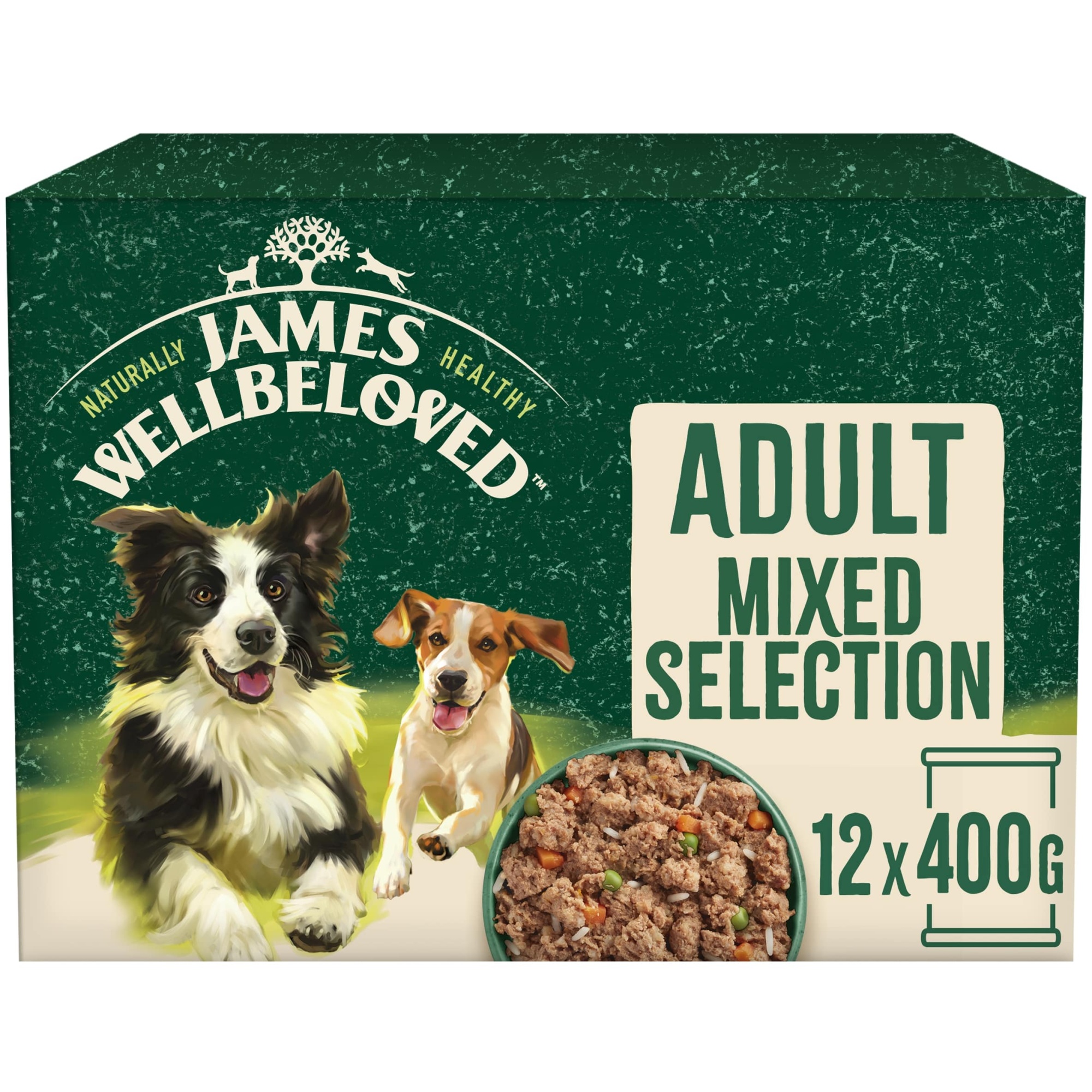 James Wellbeloved Adult Wet Dog Food Turkey Lamb & Chicken Loaf 12 x 400g