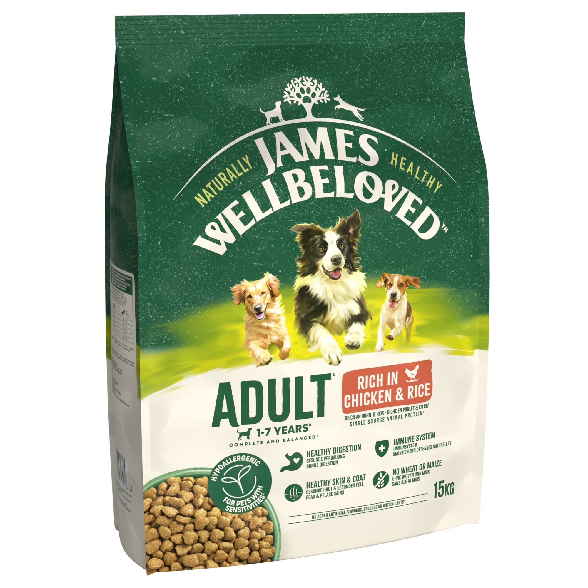 James Wellbeloved Dry Dog Adult Chicken & Rice 15kg