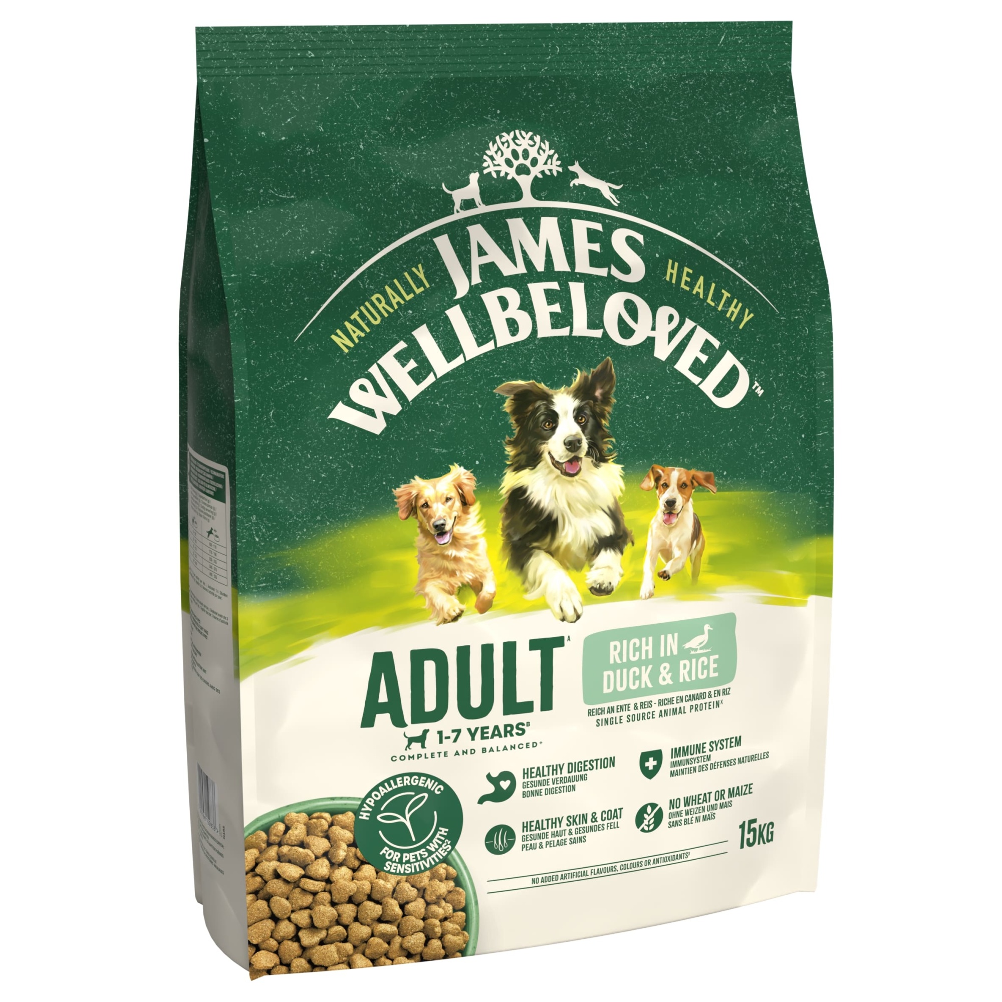 James Wellbeloved Dry Dog Adult Duck & Rice 15kg