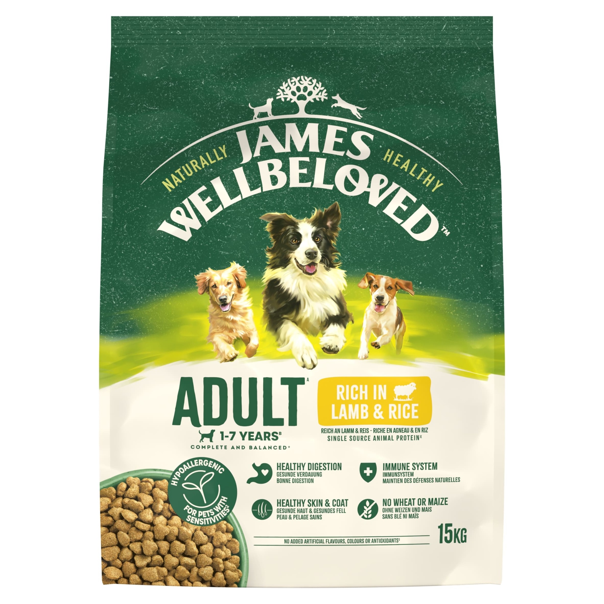 James Wellbeloved Dry Dog Adult Lamb & Rice 15kg