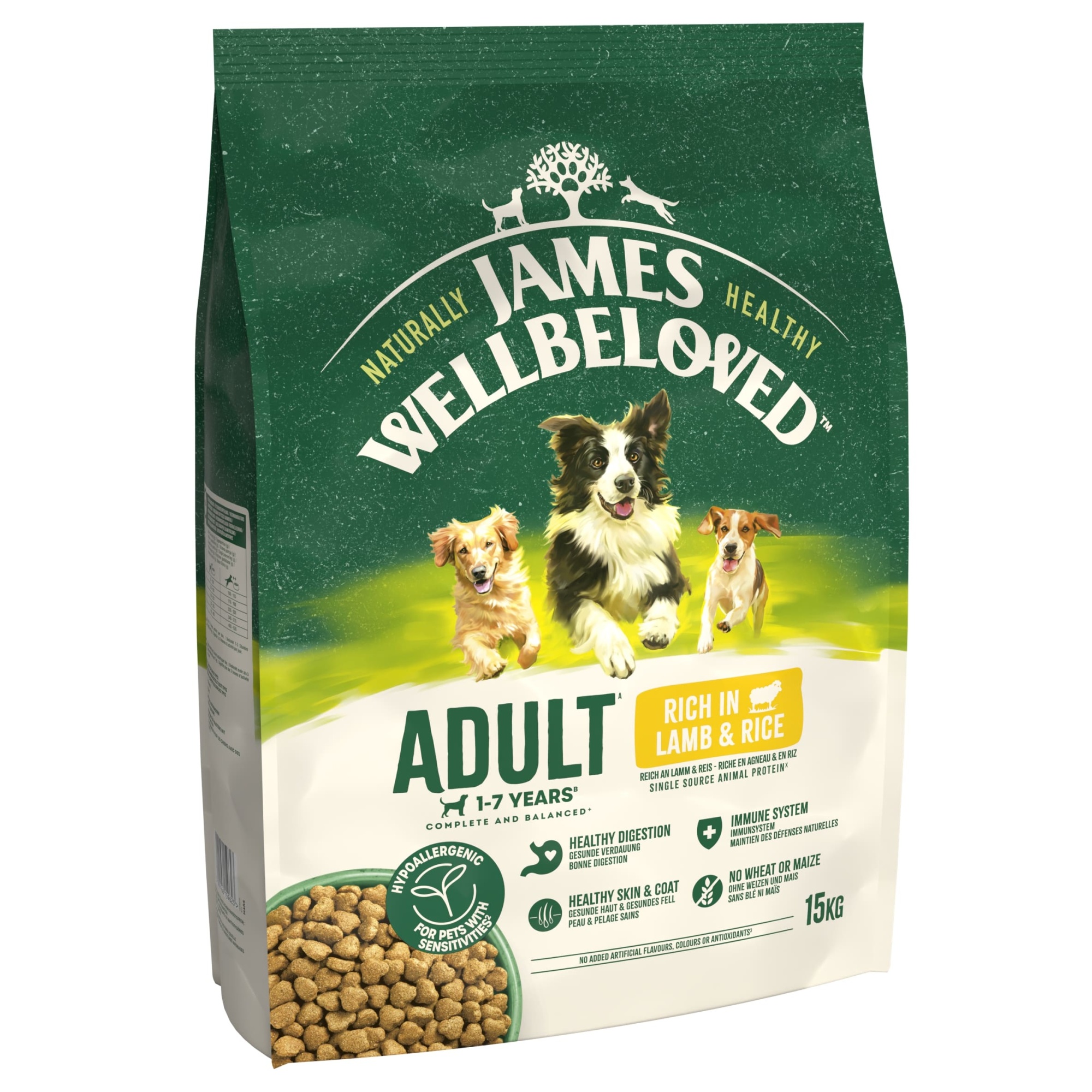 James Wellbeloved Dry Dog Adult Lamb & Rice 15kg