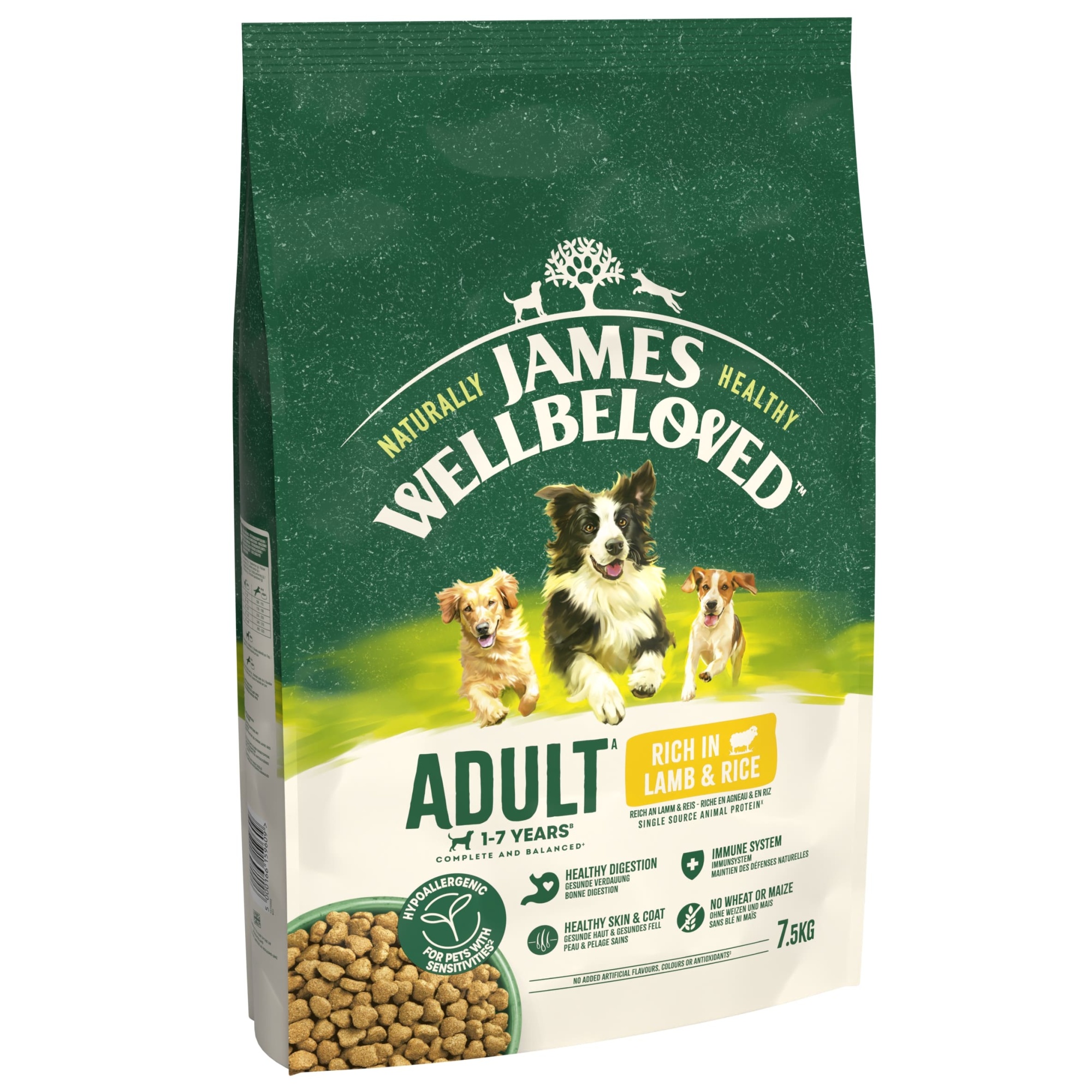 James Wellbeloved Dry Dog Adult Lamb & Rice 7.5kg