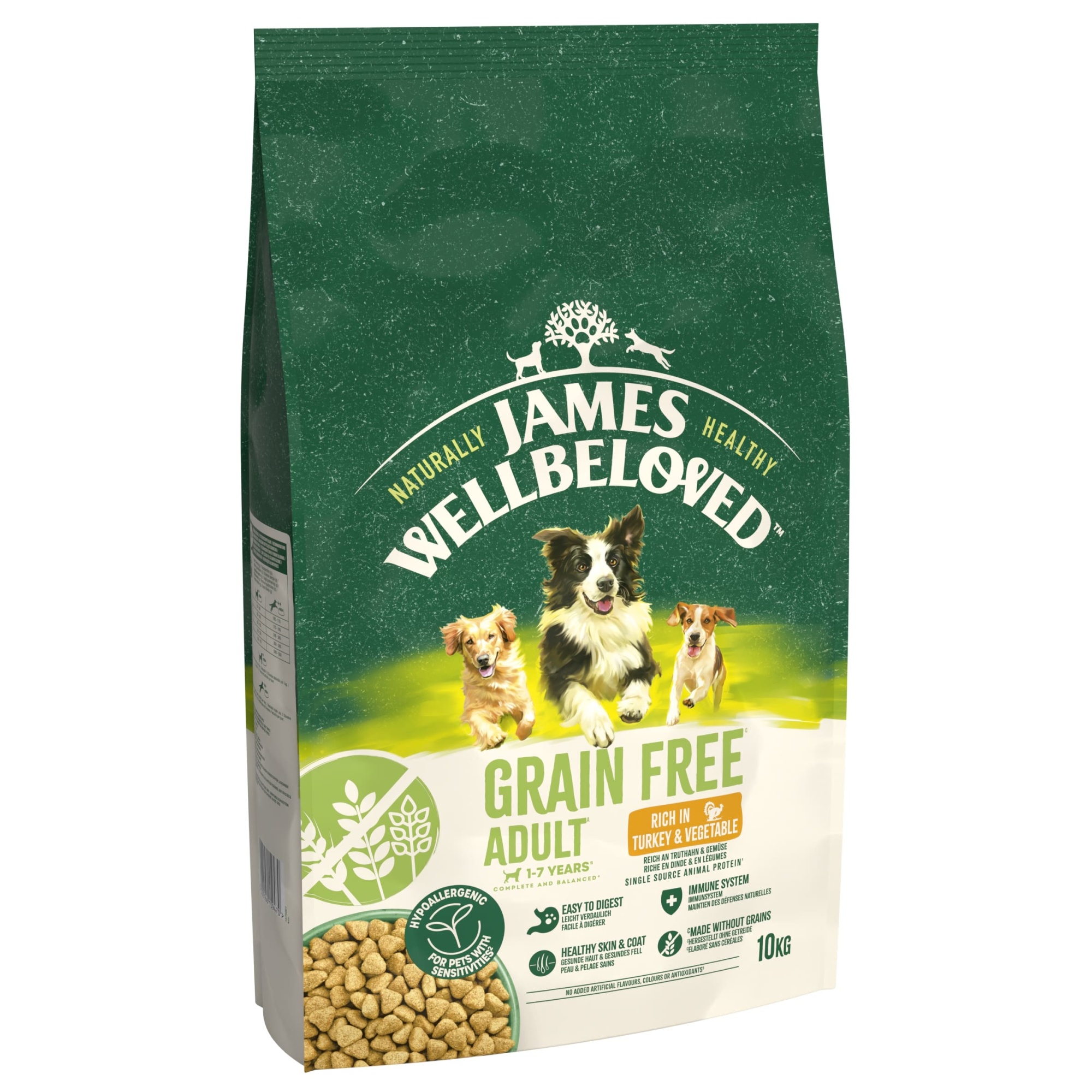 James Wellbeloved Dry Dog Grain Free Adult Turkey & Veg 10kg