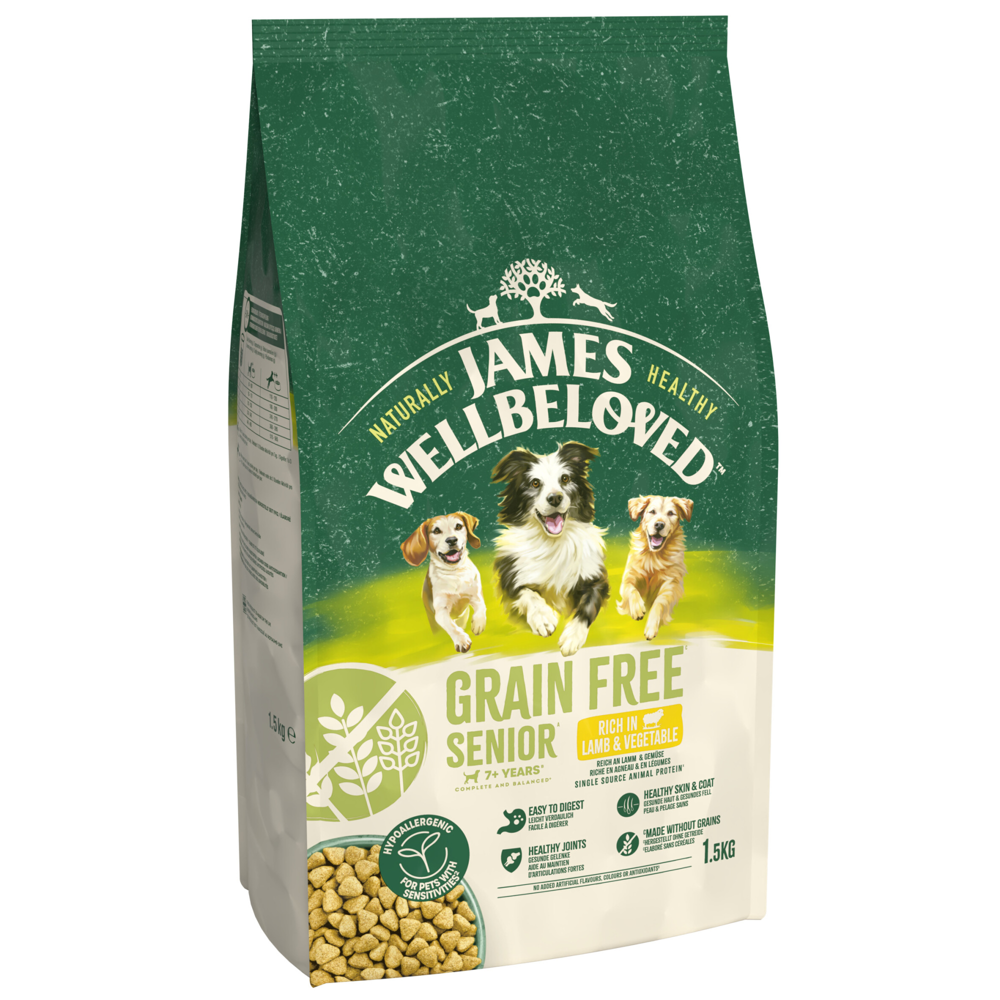 James Wellbeloved Dry Dog Grain Free Senior Lamb & Veg 1.5kg