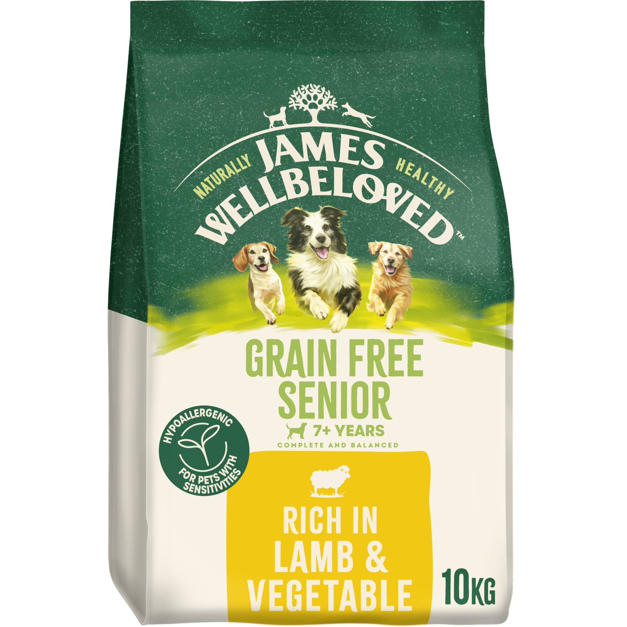 James Wellbeloved Dry Dog Grain Free Senior Lamb & Veg 10kg