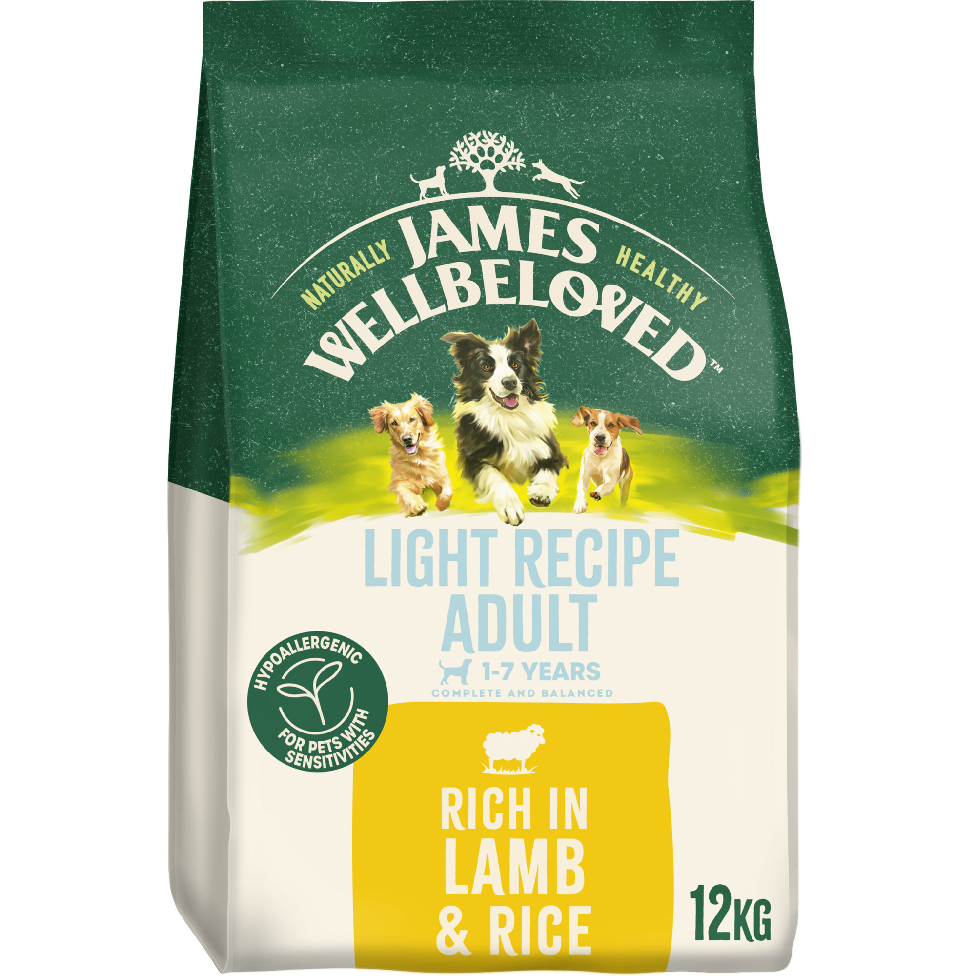 James Wellbeloved Dry Dog Light Adult Lamb & Rice 12kg