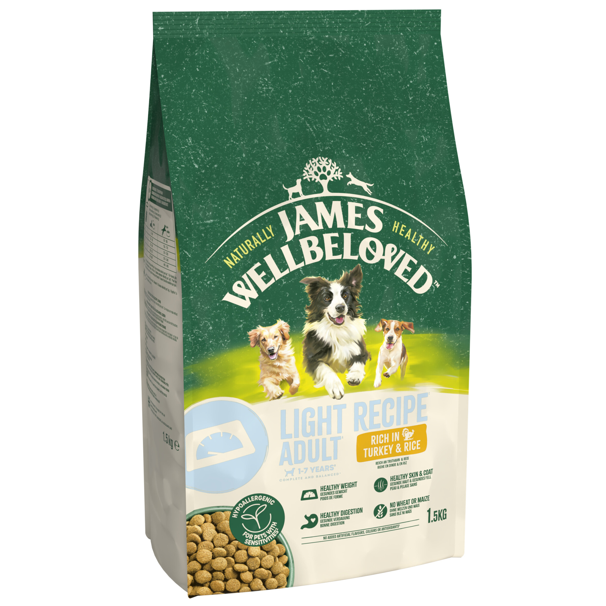 James Wellbeloved Dry Dog Light Adult Turkey & Rice 1.5kg