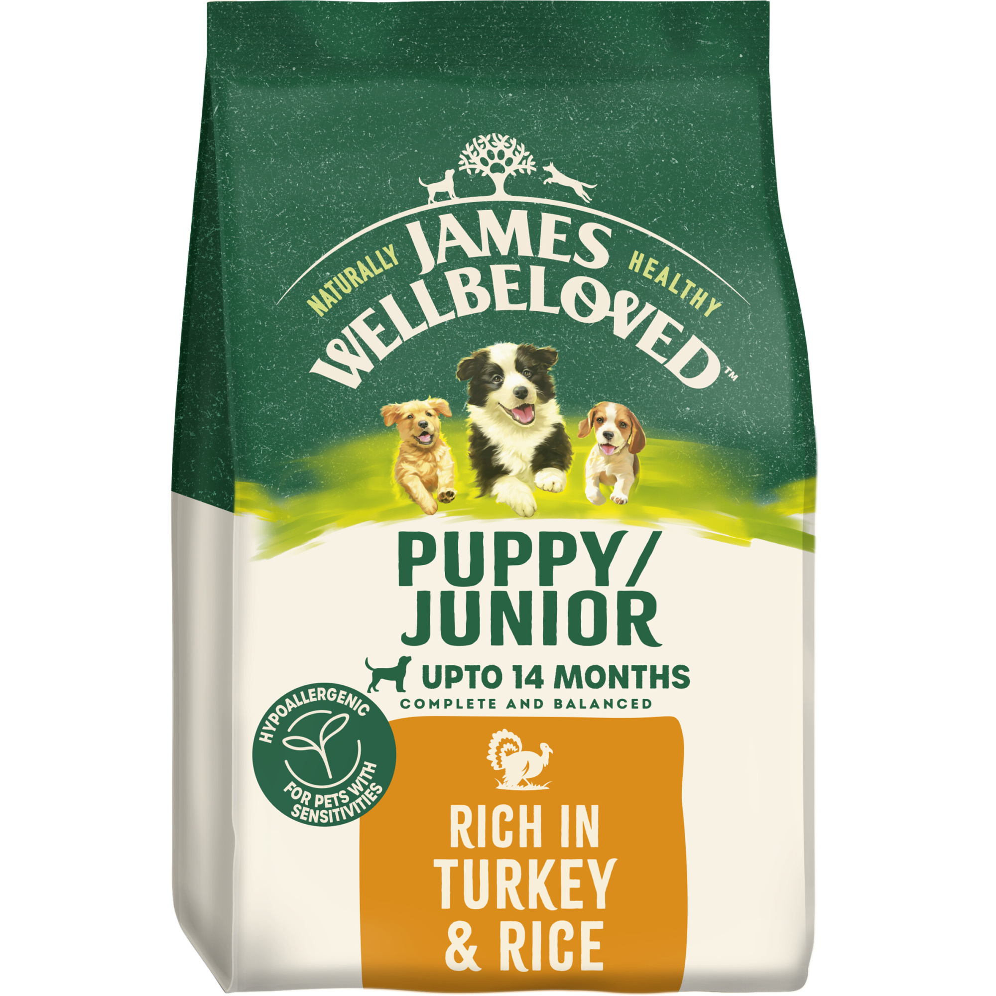 James Wellbeloved Dry Dog Puppy Turkey & Rice 2kg