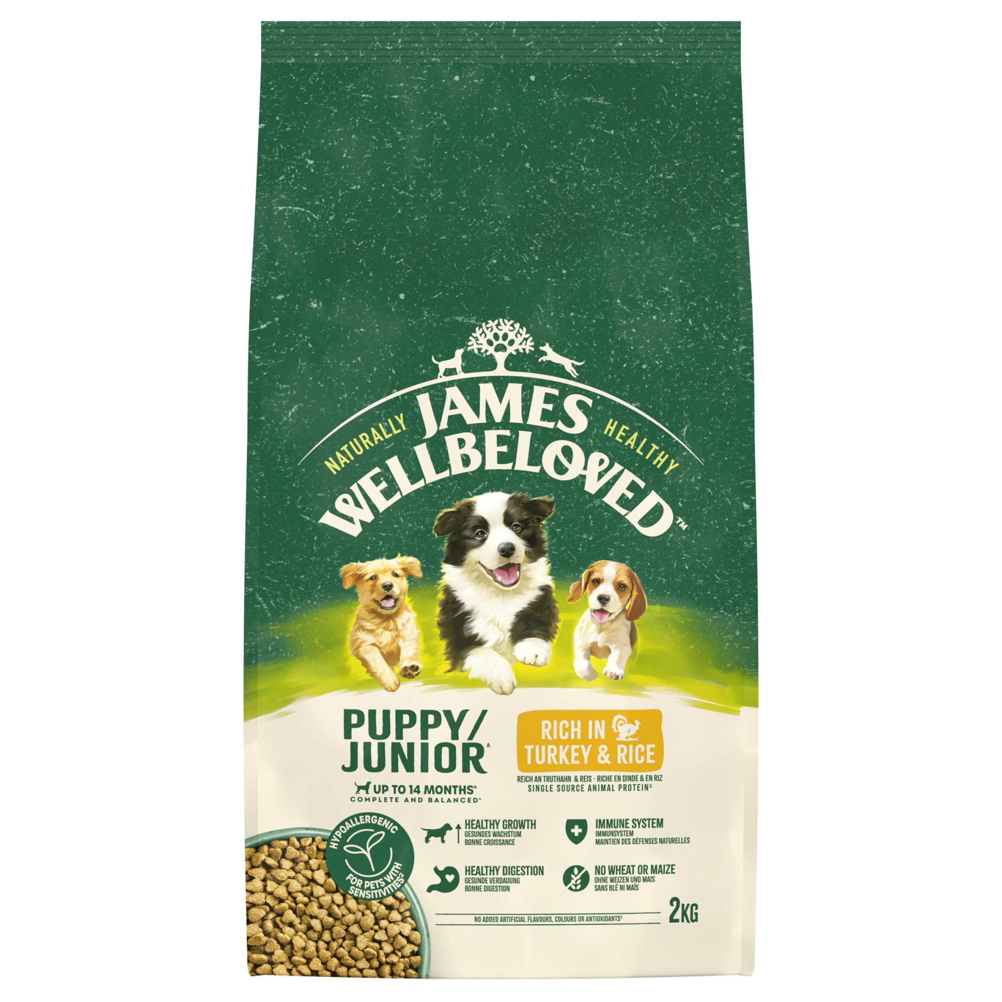 James Wellbeloved Dry Dog Puppy Turkey & Rice 2kg