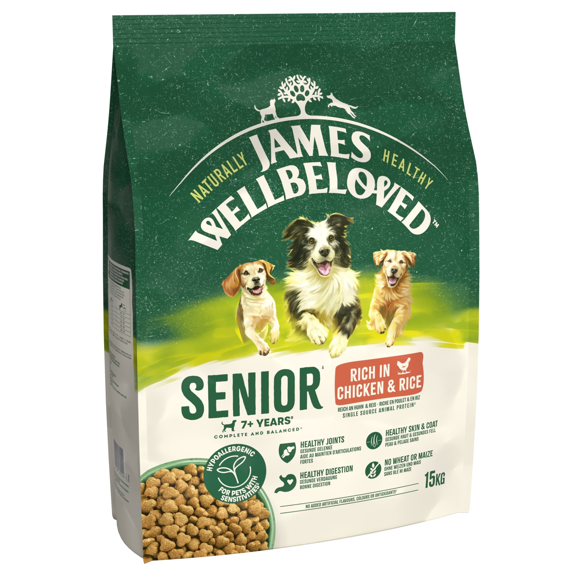 James Wellbeloved Dry Dog Senior Chicken & Rice 15kg