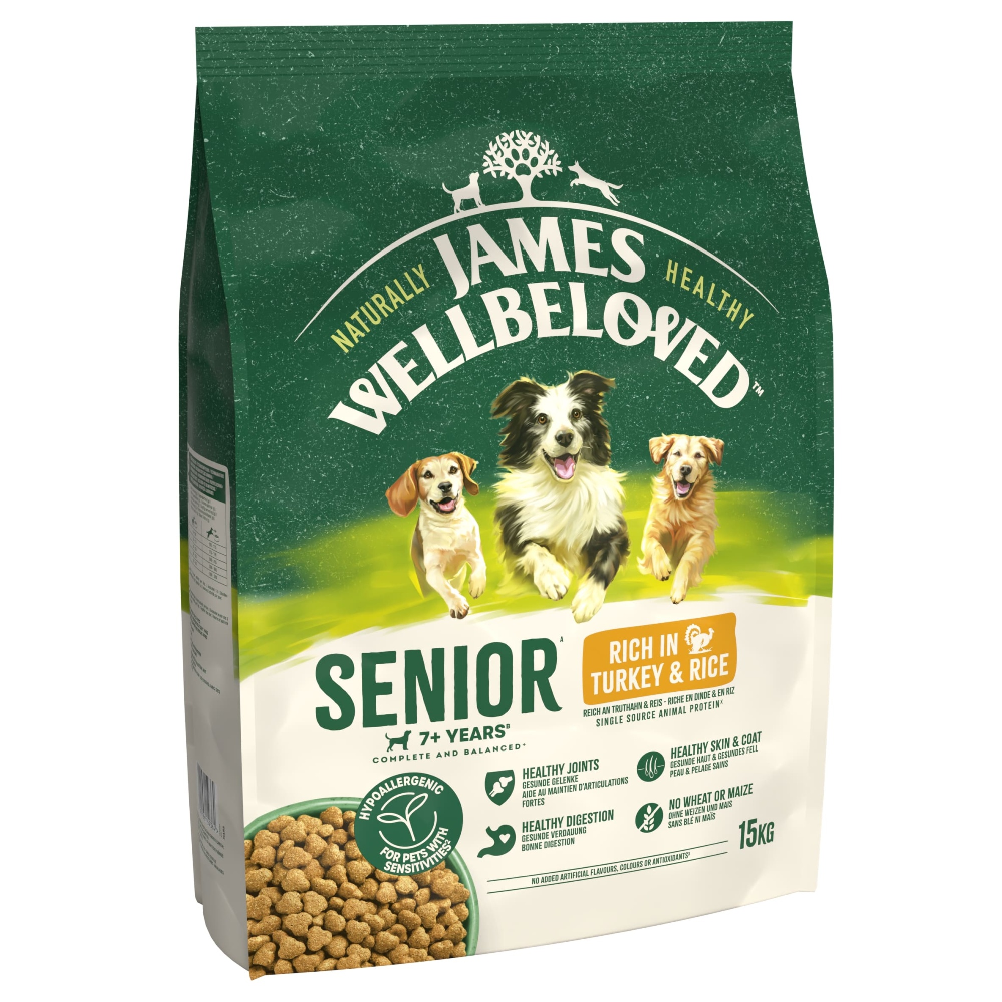 James Wellbeloved Dry Dog Senior Turkey & Rice 15kg