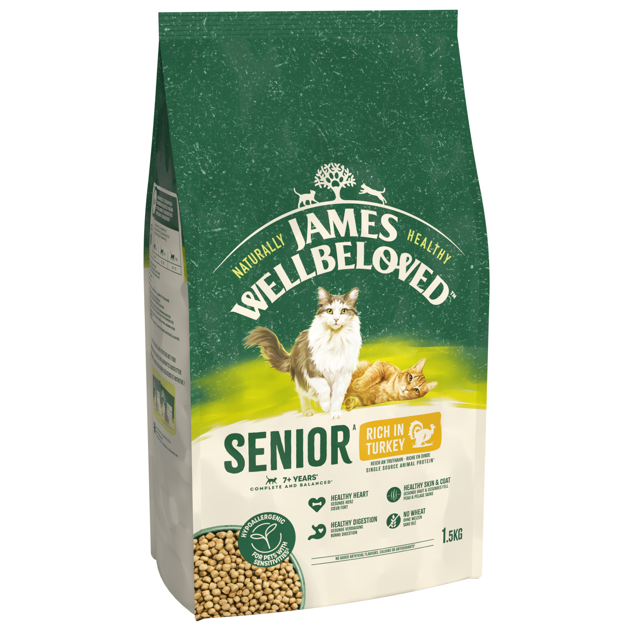 James Wellbeloved Dry Food Cat Senior Turkey 1.5kg