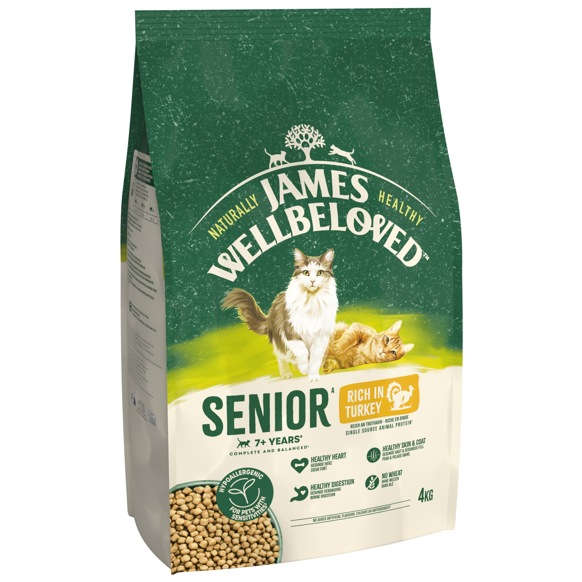 James Wellbeloved Dry Food Cat Senior Turkey 4kg