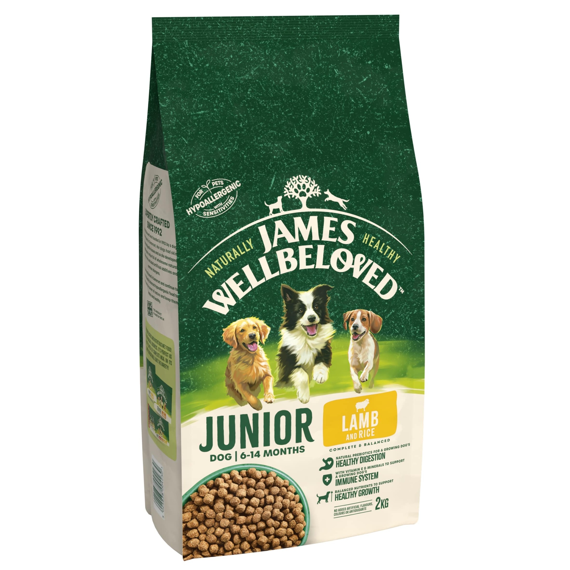 James Wellbeloved Junior Dry Dog Food Lamb & Rice 2 kg