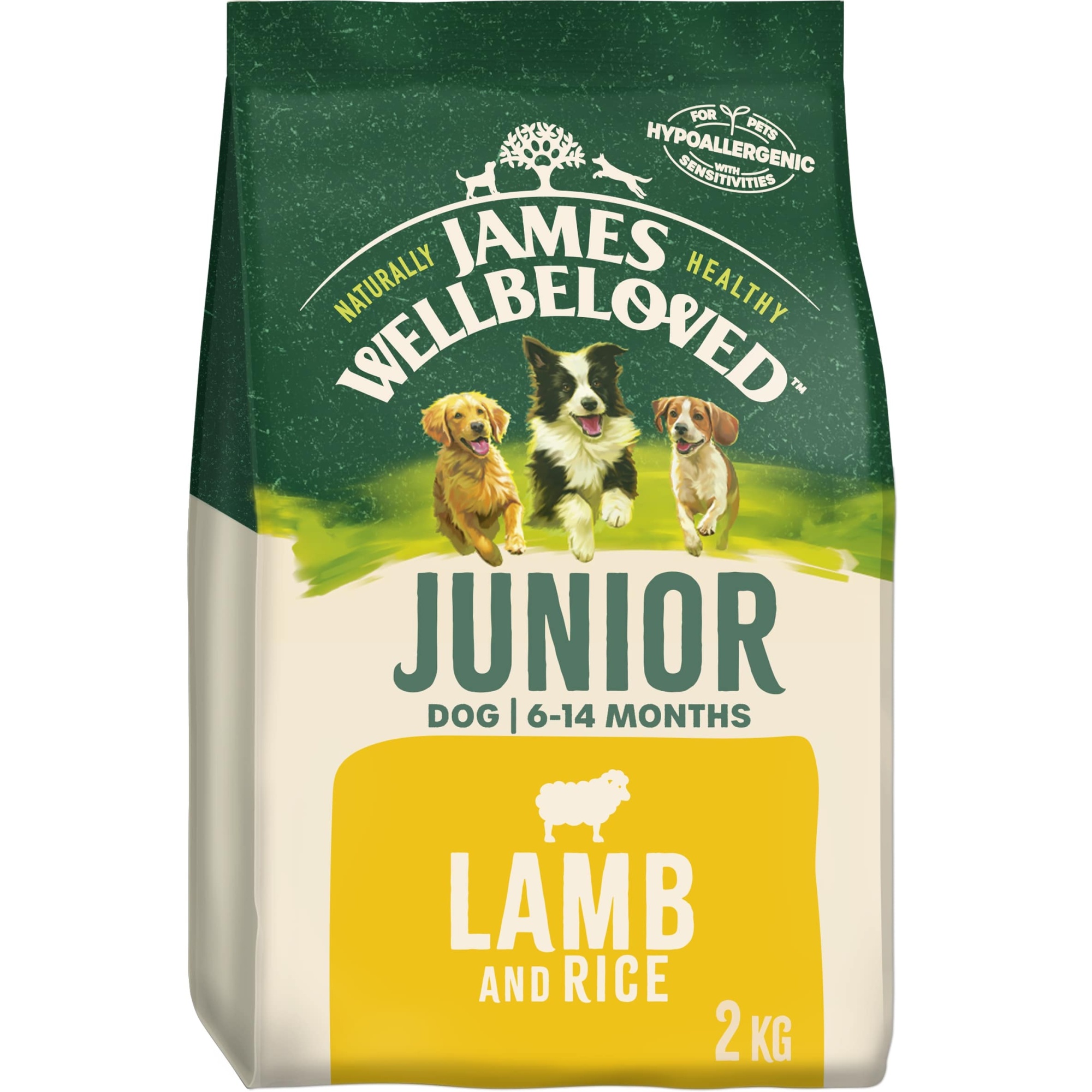 James Wellbeloved Junior Dry Dog Food Lamb & Rice 2 kg