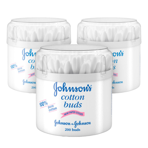 Johnsons Baby Cotton Buds Triple Pack