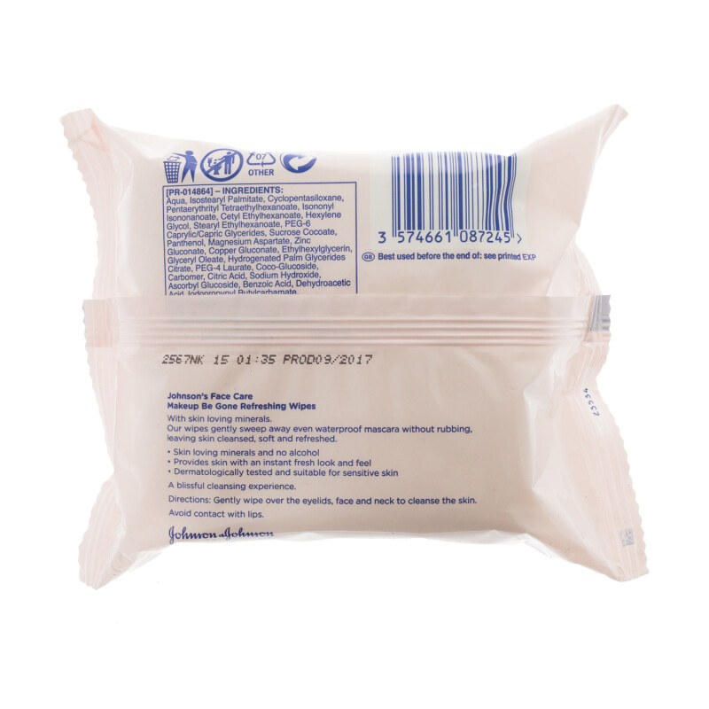 Johnsons Face Care Refreshing Wipes Normal Skin