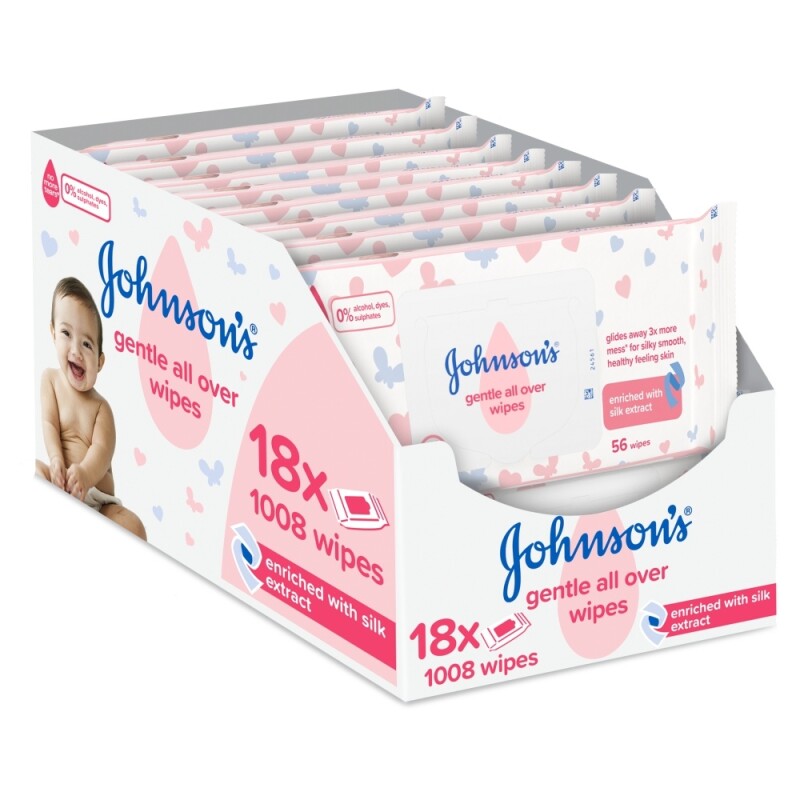 Johnsons Baby Gentle All Over 1008 Wipes