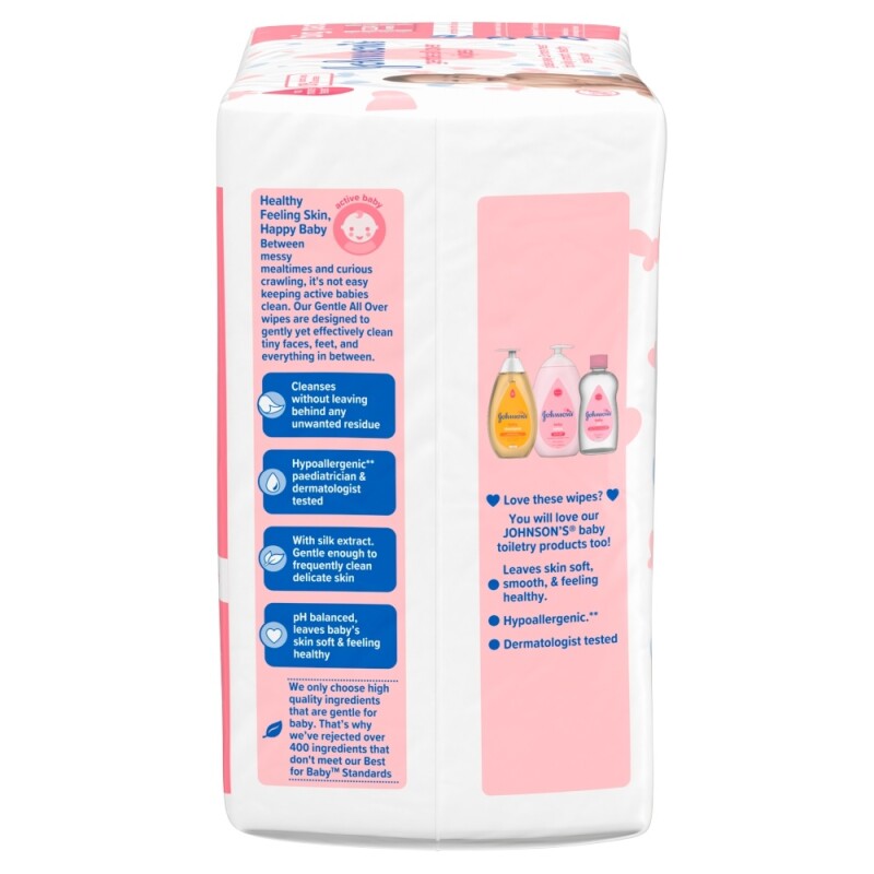 Johnsons Baby Gentle All Over 224 Wipes