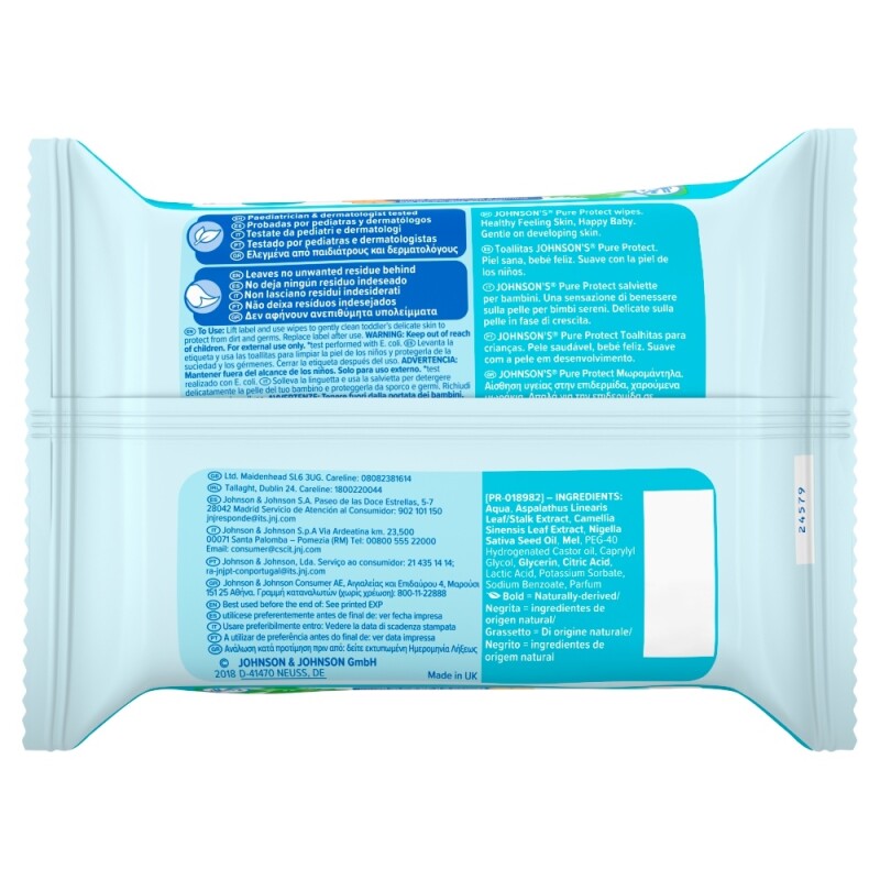 Johnsons Baby Pure Protect Wipes