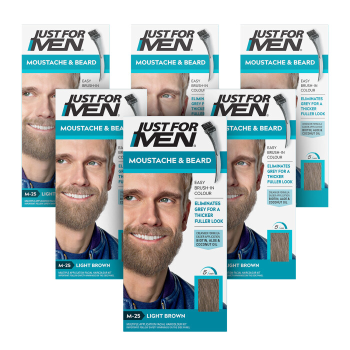 Image of Just For Men Moustache & Beard Light Brown Hair Dye M-25