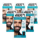 Just For Men Moustache & Beard Real Black Hair Dye M-55 6 Pack