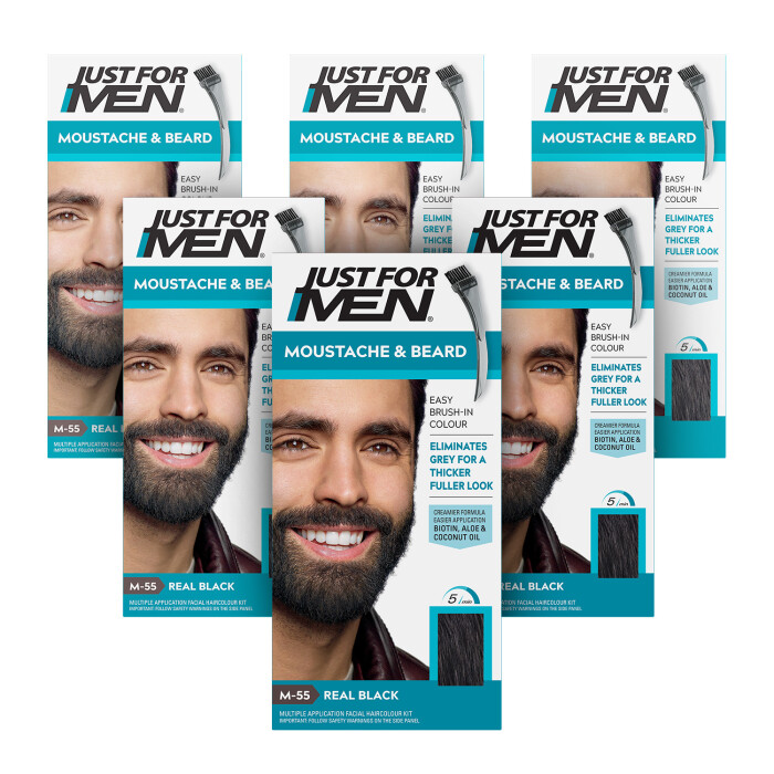 Image of Just For Men Moustache & Beard Real Black Hair Dye M-55