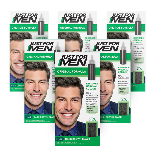 JUST FOR MEN SHAMPOO IN HAIR COLOUR (Dark Brown) 1 Application by