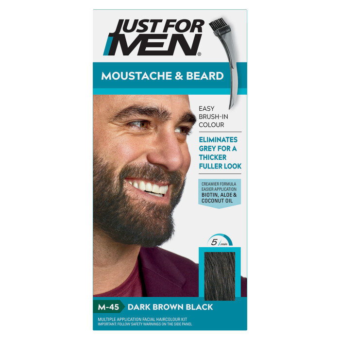 Image of Just For Men Moustache & Beard Dark Brown - Black Hair Dye M-45
