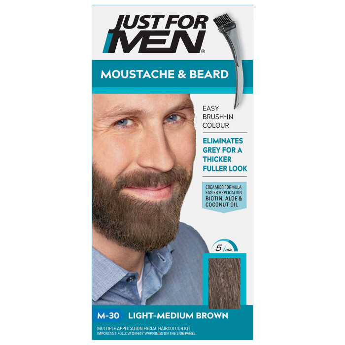 Image of Just For Men Moustache & Beard Light-Medium Brown Hair Dye M-30