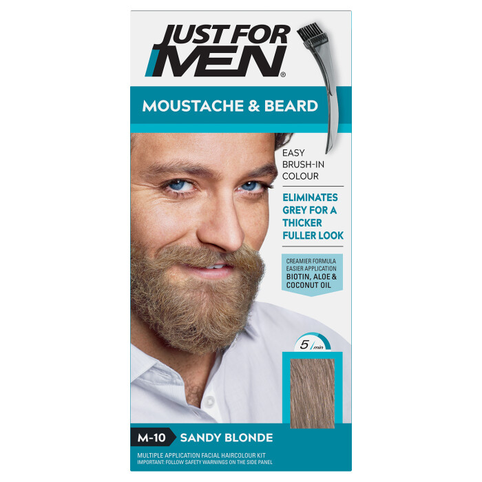 Image of Just For Men Moustache & Beard Sandy Blonde Hair Dye M-10