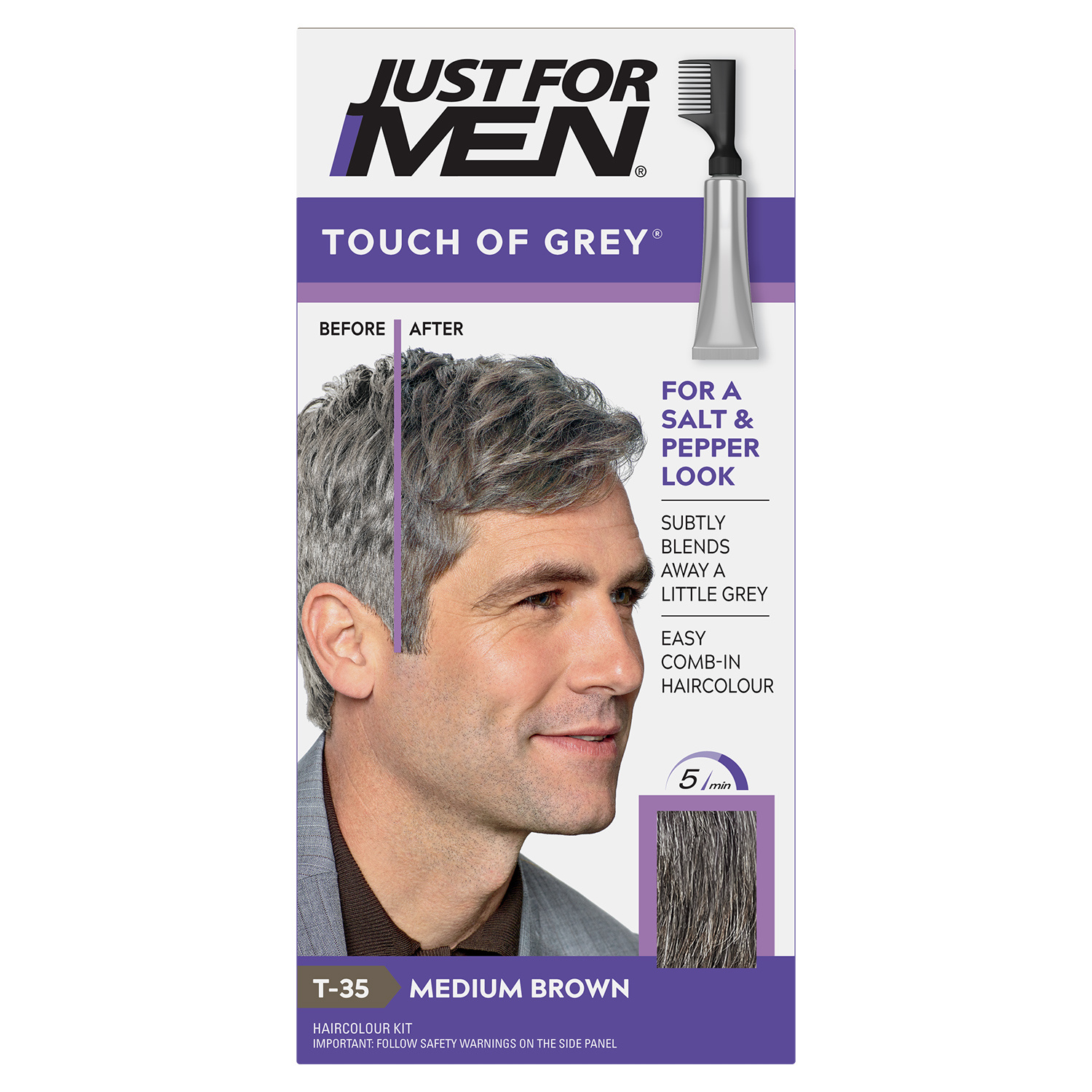 Click to view product details and reviews for Just For Men Touch Of Grey Hair Dye Medium Brown T 35.