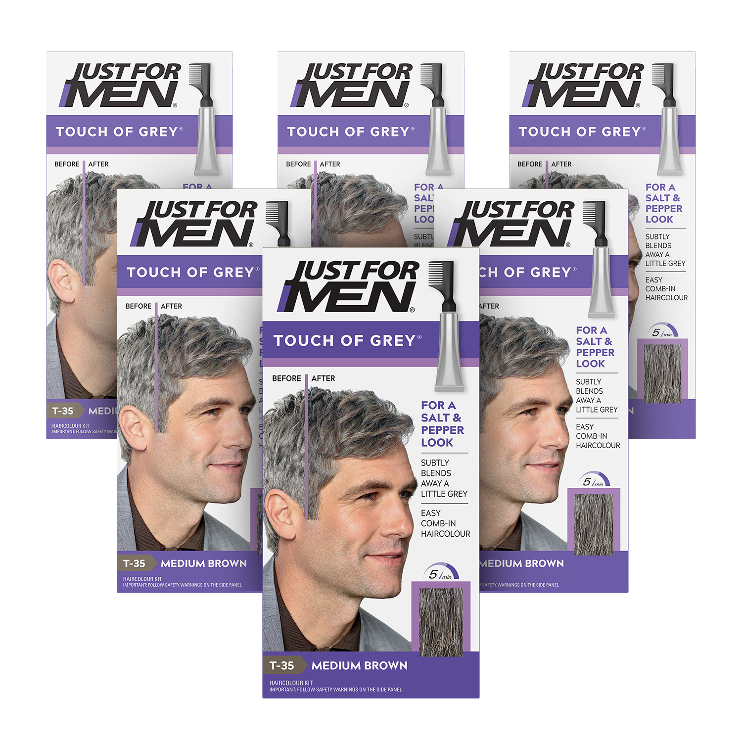 Click to view product details and reviews for Just For Men Touch Of Grey Med Brown Grey X 6.