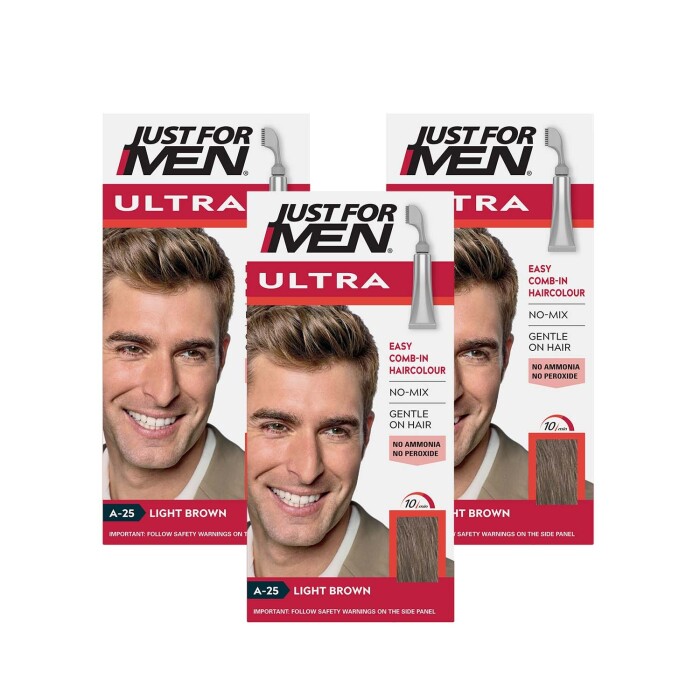 Image of Just For Men Ultra Hair Dye Light Brown A-25