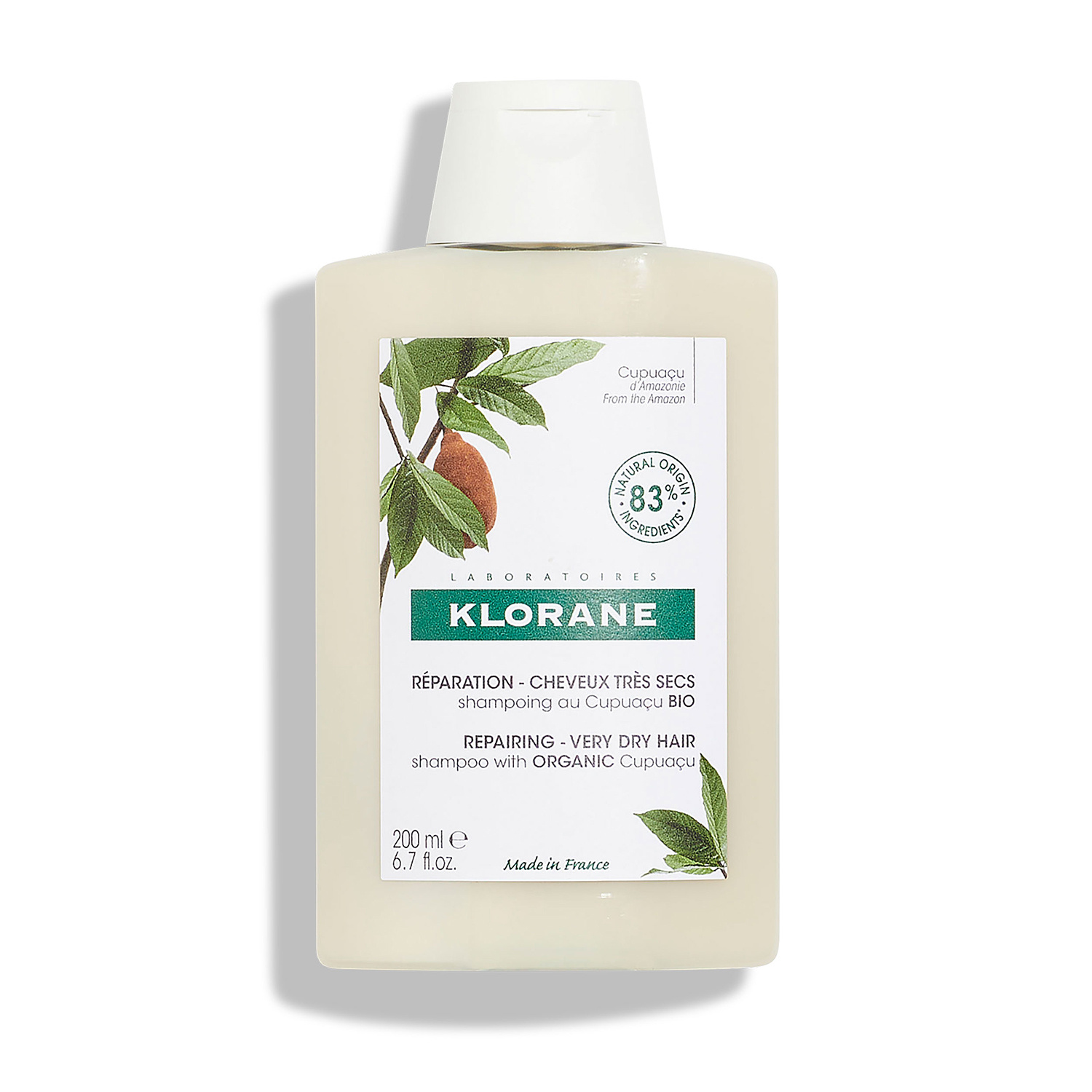 Klorane Shampoo with Organic Cupuacu Butter for Very Dry Damaged Hair