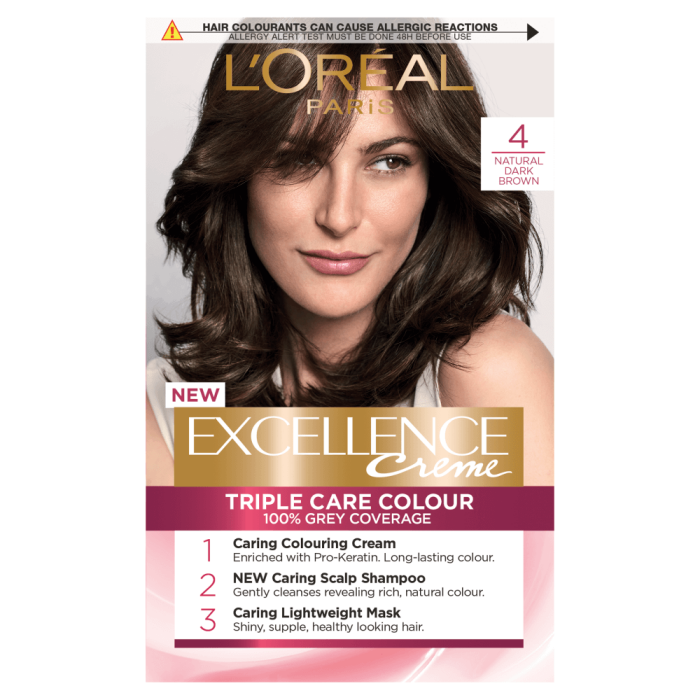 L'Oreal Paris Excellence Creme 4 Natural Dark Brown Hair Dye