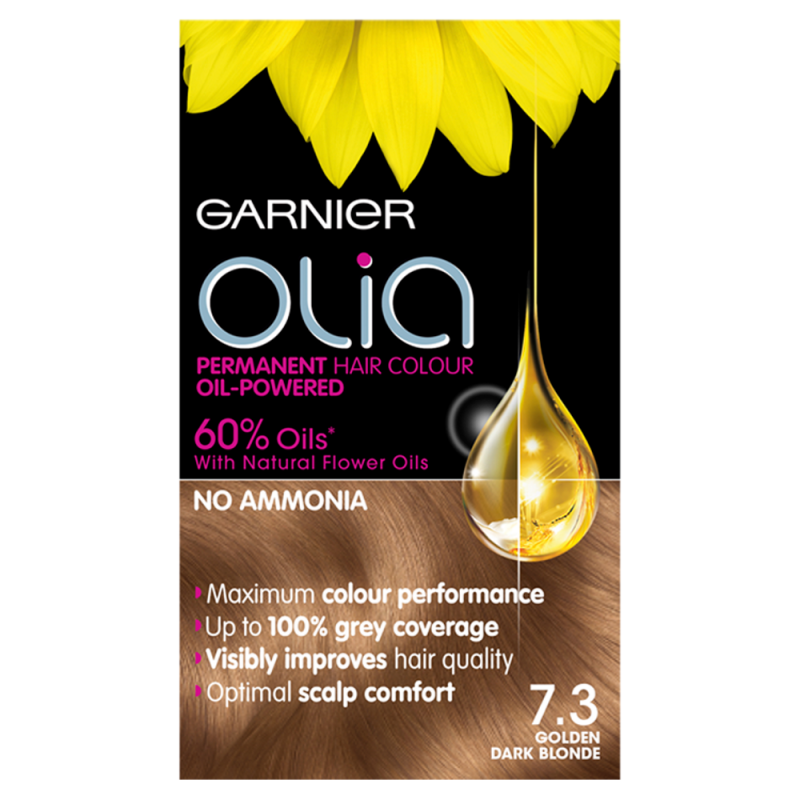Garnier Olia 7.3 Golden Dark Blonde Hair Dye