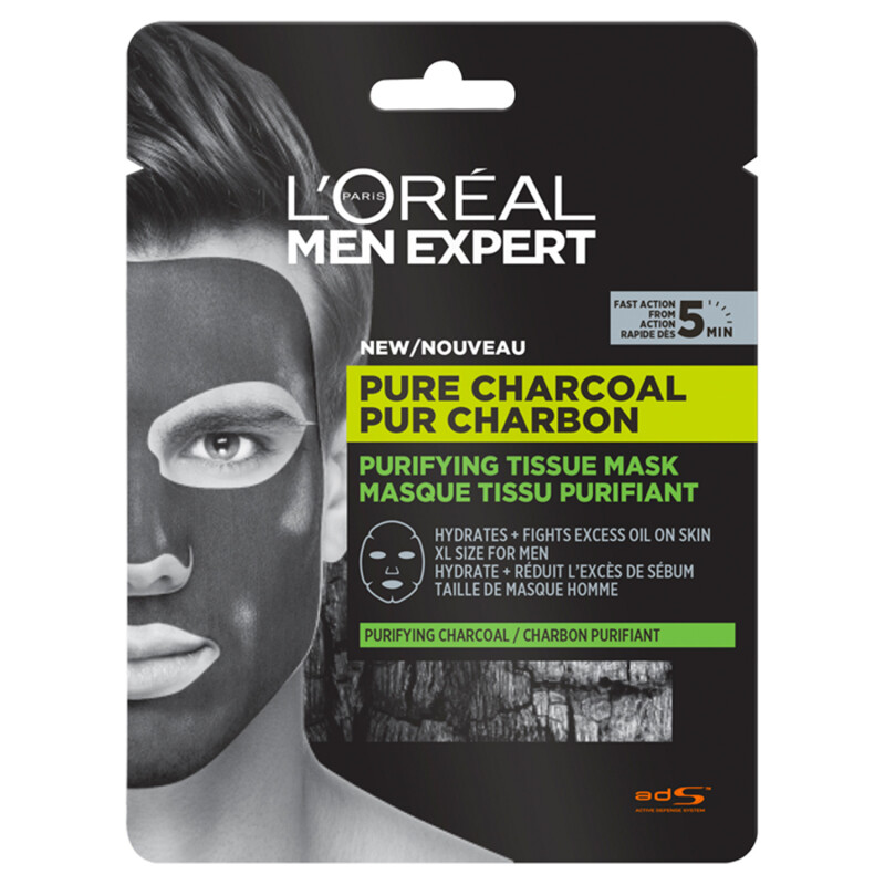 LOreal Men Expert Pure Charcoal Purifying Tissue Mask