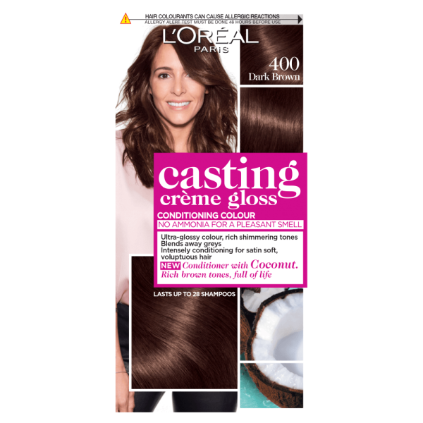 LOreal Paris Casting Creme Gloss 400 Dark Brown Hair Dye