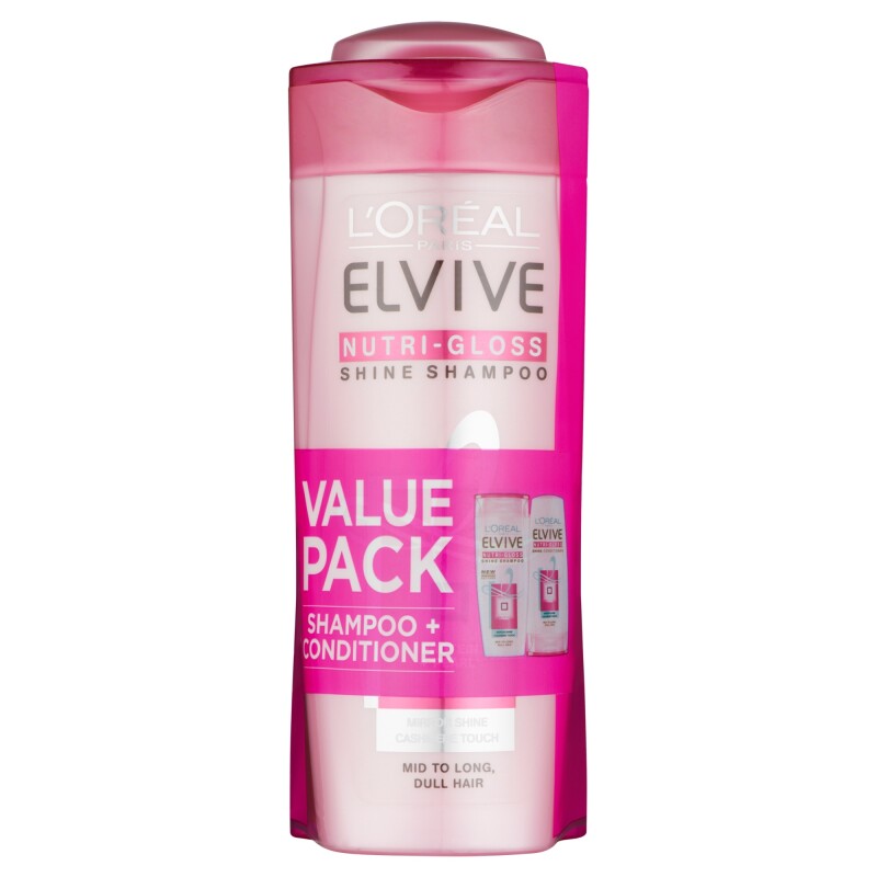LOreal Paris Elvive Nutri-Gloss Shampoo and Conditioner Value Pack